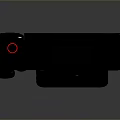 Kony Black Compact Computer With Red Button And Camera Lens Design