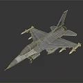 Detailed 3D Rendered Aerospace Fighter Jet with Sharp Nose Transparent Cockpit and Missile Mounts