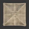 Outdoor Square Sunshade Umbrella With Beige Fabric Canopy And Stable Base