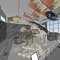 Dinosaur Fossils in Natural Science Museum 3d model
