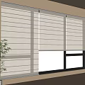 Modern White Window Blinds Enhancing Indoor Natural Light With Green Plant