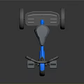 Children's Tricycle Design With Blue Frame Gray Handlebars And Three Wheels