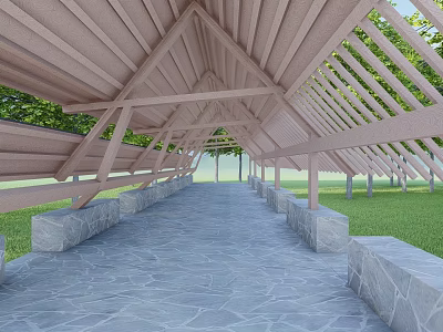 modern covered bridge modeling bridge 3d model modern covered bridge modeling bridge 3d model