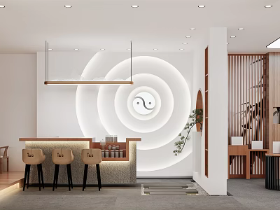 Modern Hospital Outpatient Clinic Reception Area Design 3d model