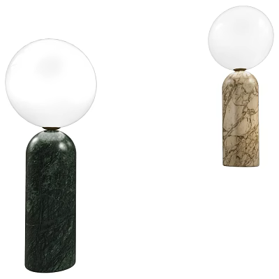 Modern Wall Lamps With Marble Base And White Spherical Shade For Home Decor 3d model