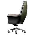 Modern Leather Office Chair With Diamond Pattern Black Brown Design And Metal Base Wheels