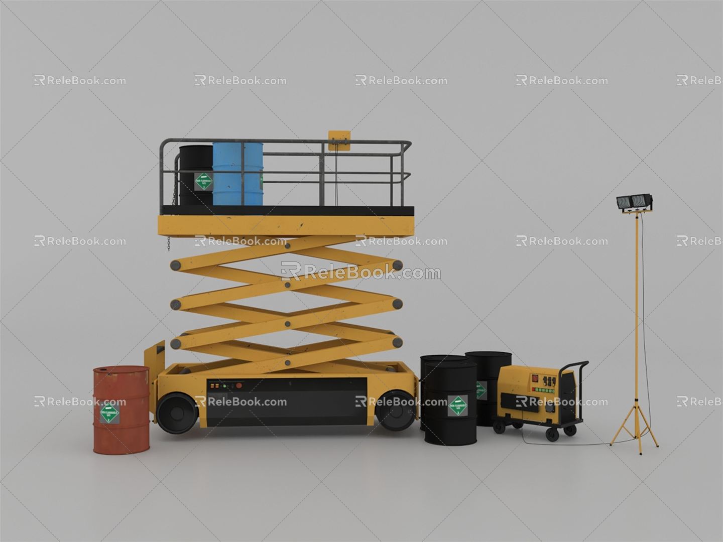 modern lifting table 3d model