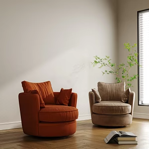 Modern Single Sofa Fabric Single Casual Sofa 3d model