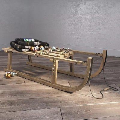 Italian Wall Decorations New Year Decoration Sled Plaid Blanket Garment 3d model