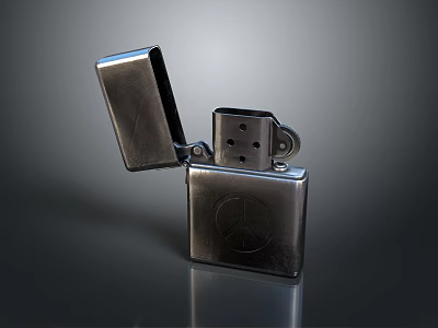 Open Stainless Steel Lighter For Daily Living Household Use As Essential Tool 3d model