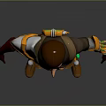 3D Fantasy Adventurer Character With Brown Outfit And Green Equipment Details