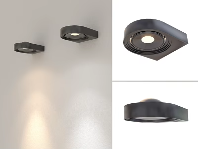 Modern Wall Sconces With Sleek Black Design And Soft Illumination For Living Room Walls 3d model