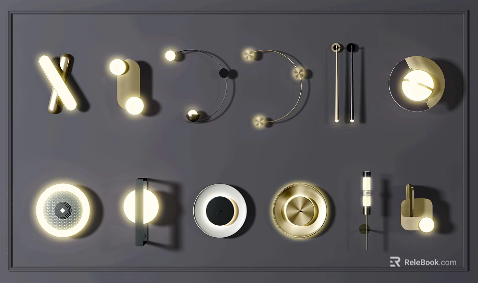 Modern Wall Lamps With Various Creative Designs And Stylish Lighting Features 3d model 