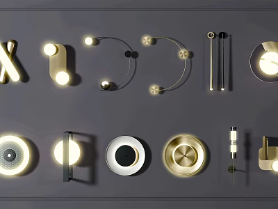 Modern Wall Lamps With Various Creative Designs And Stylish Lighting Features 3d model