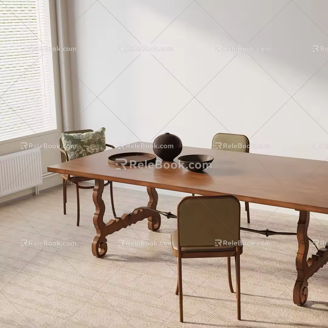 Modern table combination 3d model