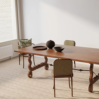 Modern table combination 3d model