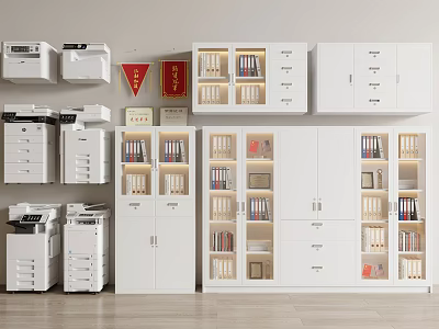 Office Appliances In Well Organized Office Space 3d model Office Appliances In Well Organized Office Space 3d model