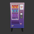Purple Gradient Vending Machine With Colorful Decorative Stickers And Stylish Design