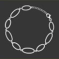 Silver Shiny Bracelet With Oval Linked Design And Chain Clasp For Daily Use