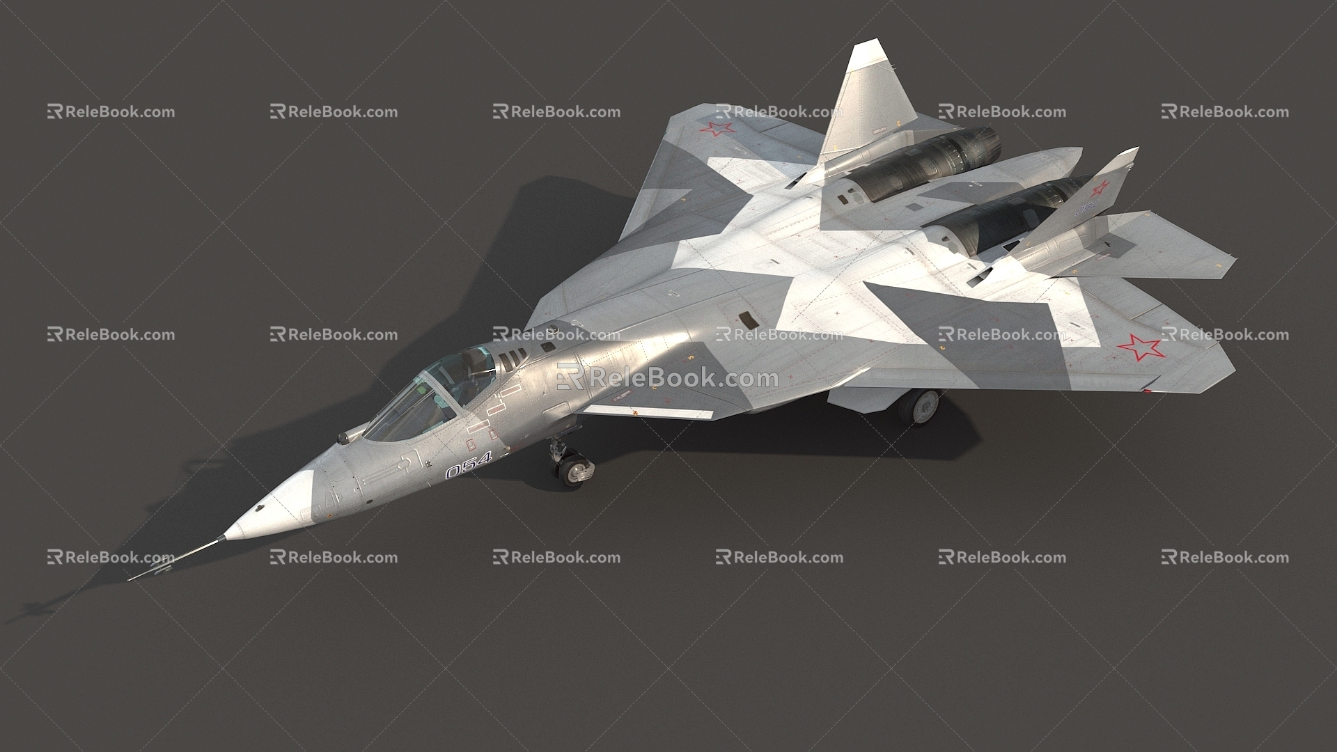 Su 57 fighter stealth fighter Felon twin stealth multi-purpose fighter super realistic high precision film and television level 3d model