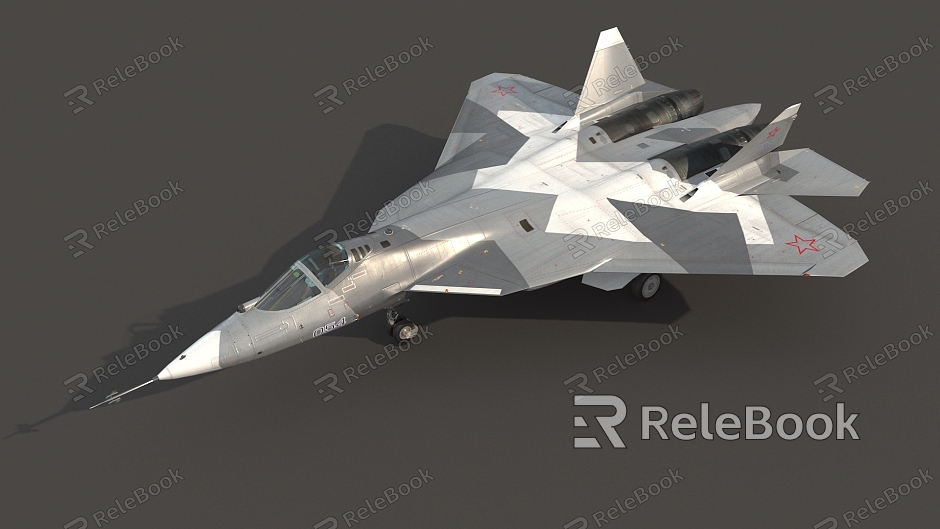 Su 57 fighter stealth fighter Felon twin stealth multi-purpose fighter super realistic high precision film and television level model