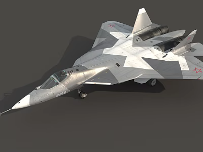 Su 57 fighter stealth fighter Felon twin stealth multi-purpose fighter super realistic high precision film and television level 3d model