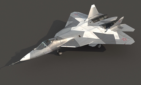 Su 57 fighter stealth fighter Felon twin stealth multi-purpose fighter super realistic high precision film and television level 3d model