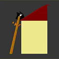 Two Black Cats Playing On Red Roof With Falling Stars And Wooden Ladder