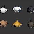Cute 3D Cartoon Animal Toys With Different Colors And Expressive Faces