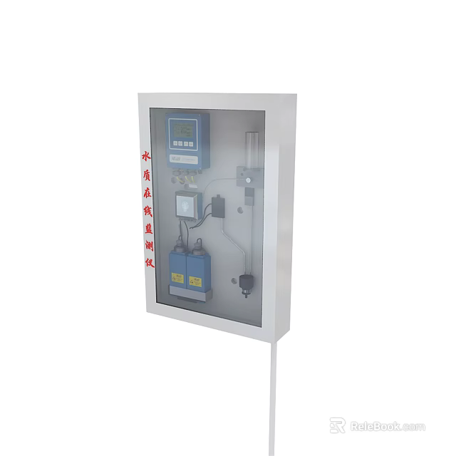 Industrial Water Quality Online Monitoring Equipment With Digital Display And Sensors 3d model 