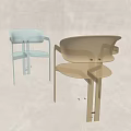Modern Transparent Acrylic Leisure Chairs With Light And Beige Sleek Design