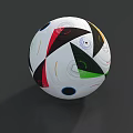 White Soccer Ball With Colorful Geometric Patterns And Multicolored Design Elements 3d model