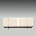 Modern TV Stand With Beige And Dark Brown Cabinet Doors For Living Room