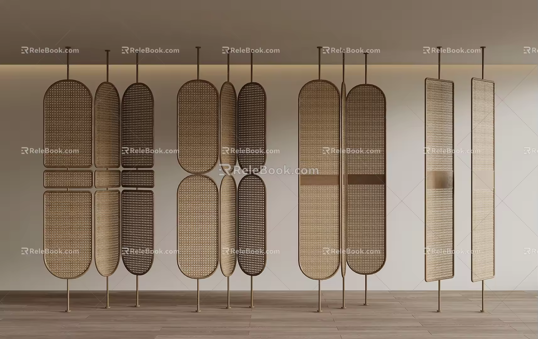 Silent wind screen partition 3d model