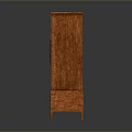 Traditional Brown Wooden Cabinet With Two Doors Single Drawer Black Handles And Four Legs