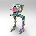 Colorful Building Blocks Robot With Complex Mechanical Structure And Creative Design