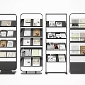 Modern Bookshelf Design With Metal Frame And Books Magazines Storage In Various Styles