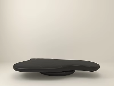 Modern Black Coffee Table With Smooth Surface And Unique Curved Shape 3d model