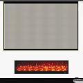 Modern projection curtain fireplace sweeping robot 3d model