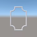 White Sculptural Carving for Wall Decoration with Elegant Curved Patterns