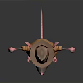 Cartoon Mouse 3D Model Wearing Brown Hat Brown Coat With Arms Outstretched