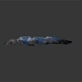Detailed 3D Mountain Terrain Model With Snow Capped Peaks And Glacial Valleys
