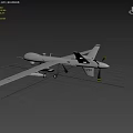 White Fighter Drone With Streamlined Fuselage Long Wings And Extended Landing Gear