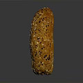 Freshly Baked Golden Brown Grain Topped Bread Loaf With Shiny Surface