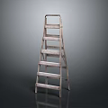 Sturdy Wooden Step Ladder Ideal For Home Use With Multiple Steps