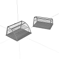 Transparent Plastic Storage Organizers With Metal Grid Design For Daily Household Use