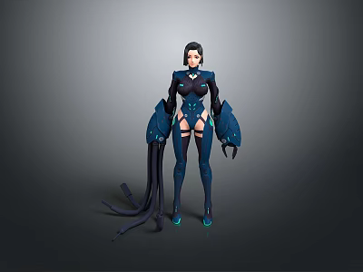 Electronic mage game role model female model magazine model cover model beautiful model beautiful girl 3d model