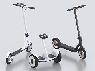 Balance car scooter electric bicycle electric car 3d model