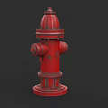 Red Road Facility Fire Hydrant With Urban Outdoor Design And Metal Structure