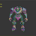 Futuristic Silver Mechanical Robot Character With Metallic Armor And Humanoid Design